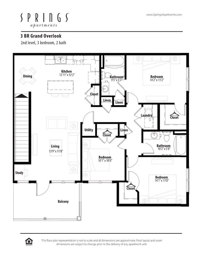 3 BR Grand Overlook 2137 floor plan